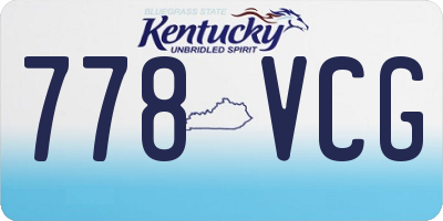 KY license plate 778VCG