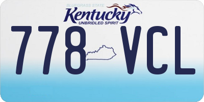 KY license plate 778VCL