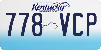 KY license plate 778VCP