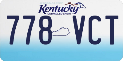 KY license plate 778VCT