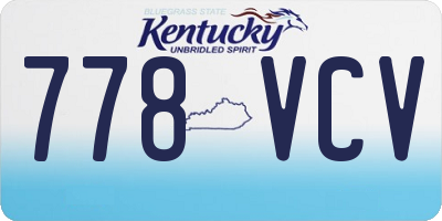 KY license plate 778VCV