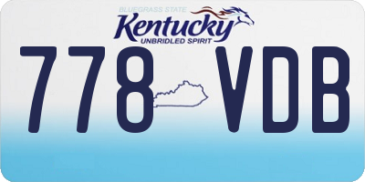 KY license plate 778VDB