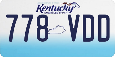 KY license plate 778VDD