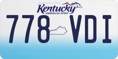 KY license plate 778VDI