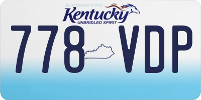 KY license plate 778VDP