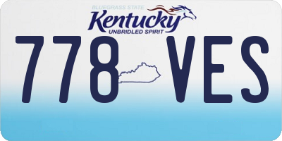 KY license plate 778VES
