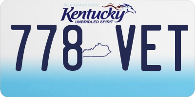 KY license plate 778VET