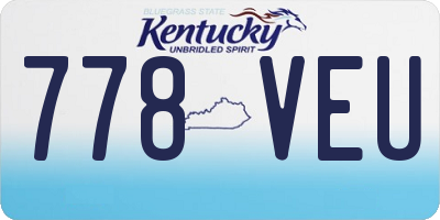 KY license plate 778VEU