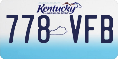 KY license plate 778VFB