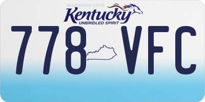 KY license plate 778VFC