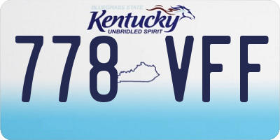 KY license plate 778VFF