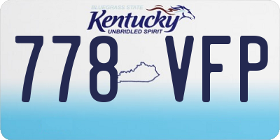 KY license plate 778VFP