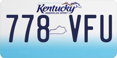 KY license plate 778VFU