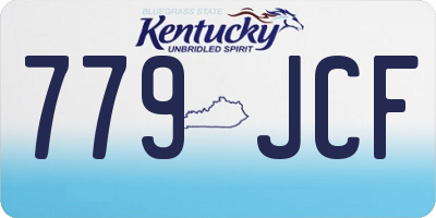 KY license plate 779JCF