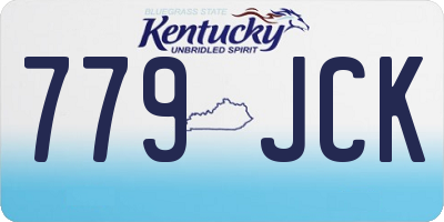 KY license plate 779JCK