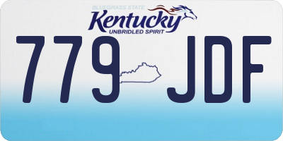 KY license plate 779JDF