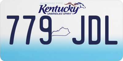KY license plate 779JDL