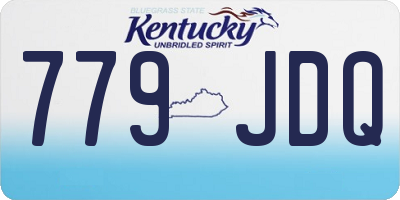 KY license plate 779JDQ
