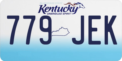 KY license plate 779JEK