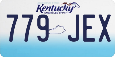 KY license plate 779JEX