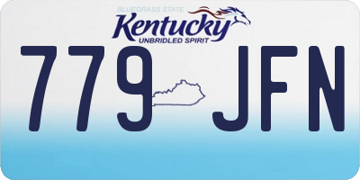 KY license plate 779JFN