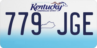 KY license plate 779JGE