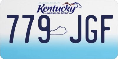 KY license plate 779JGF