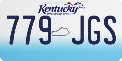 KY license plate 779JGS