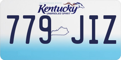 KY license plate 779JIZ