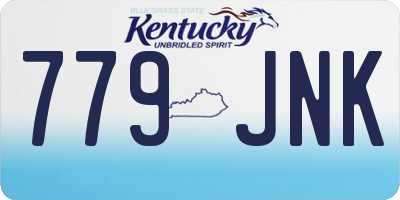 KY license plate 779JNK