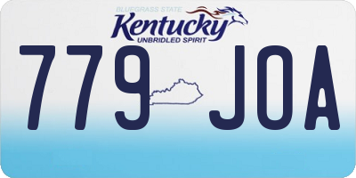 KY license plate 779JOA