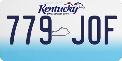 KY license plate 779JOF