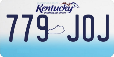 KY license plate 779JOJ
