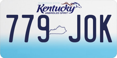 KY license plate 779JOK