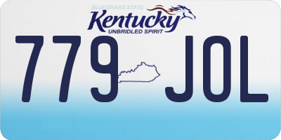 KY license plate 779JOL