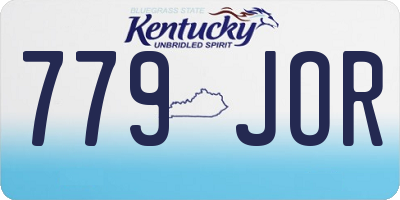 KY license plate 779JOR