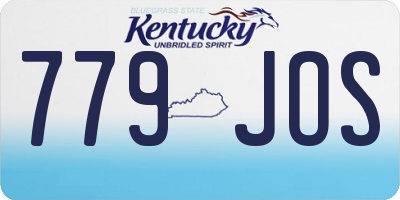 KY license plate 779JOS