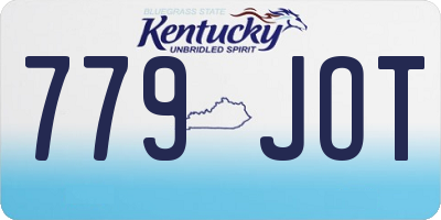 KY license plate 779JOT