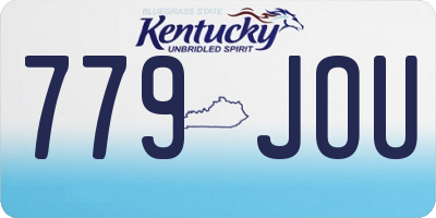 KY license plate 779JOU