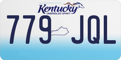 KY license plate 779JQL