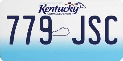 KY license plate 779JSC