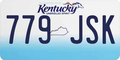 KY license plate 779JSK