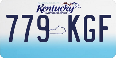 KY license plate 779KGF