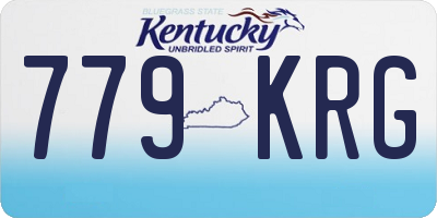 KY license plate 779KRG