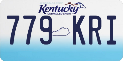 KY license plate 779KRI
