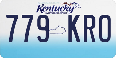 KY license plate 779KRO