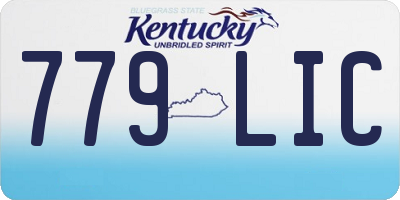 KY license plate 779LIC