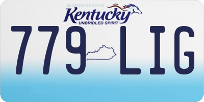 KY license plate 779LIG