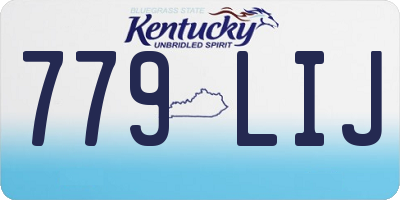 KY license plate 779LIJ