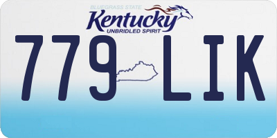 KY license plate 779LIK